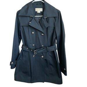 Michael Kors Women’s Black Double-Breasted Trench Coat Sz S